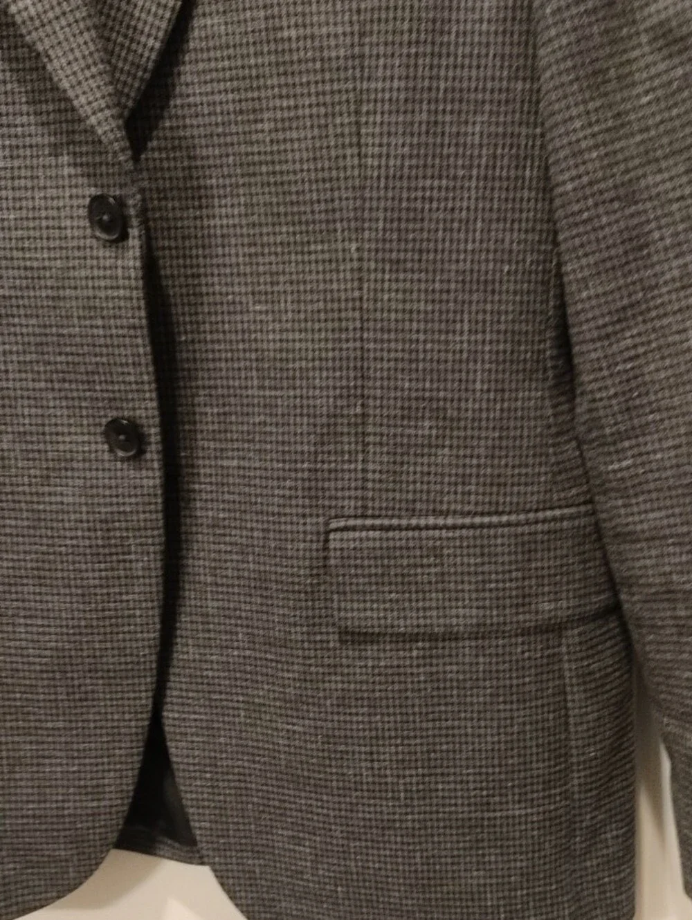 Men's Gray Houndstooth Blazer - Classic Tailored Fit. Calvin Klein